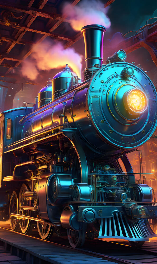 a train with smoke coming out of it