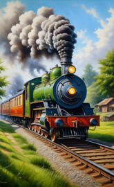 An old steam engine train.