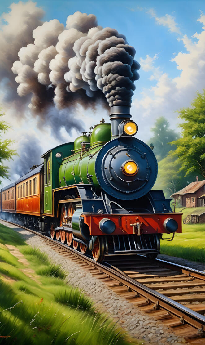 An old steam engine train.