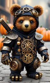 Steam Punk Ninja Teddy Bear