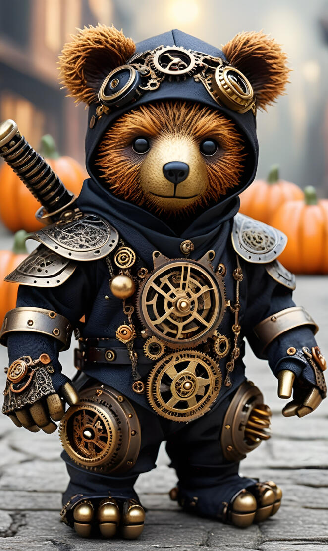 Steam Punk Ninja Teddy Bear