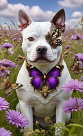 staffy dog steam punk butterfly