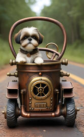Steam Punk Shih Rust Bucket