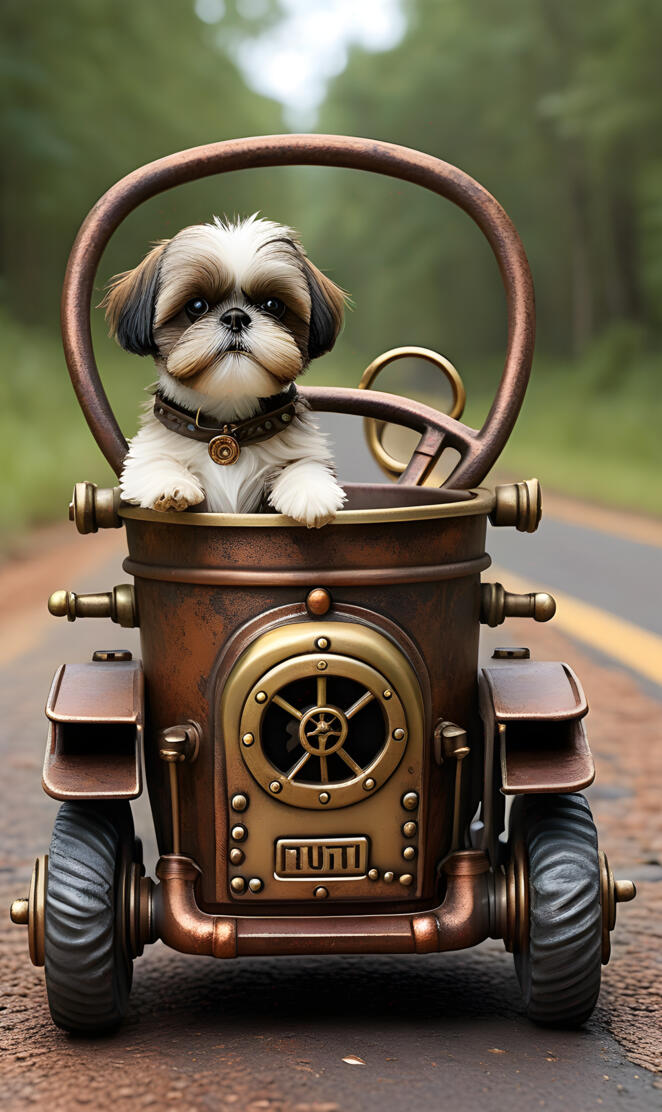 Steam Punk Shih Rust Bucket
