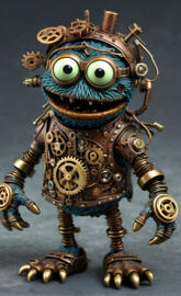 zombie steam punk cookie monster