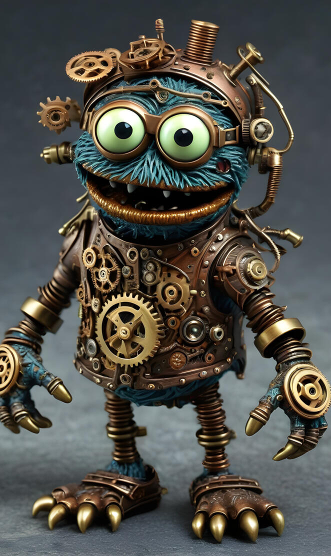 zombie steam punk cookie monster