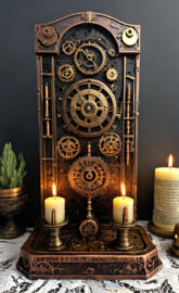 Steam Punk, witches altar, candles