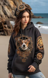 steam punk girl beach sad