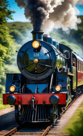 a train with smoke coming out of it