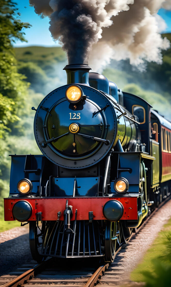 a train with smoke coming out of it