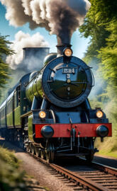 a train with smoke coming out of it