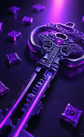purple and black key