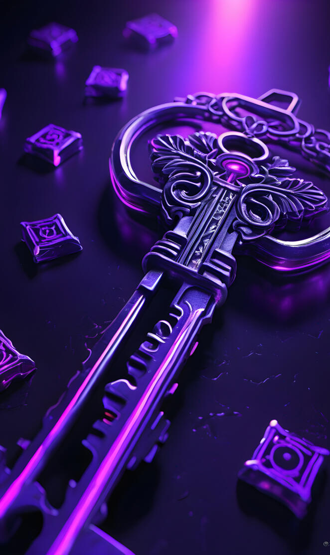 purple and black key