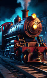 a train on the railway tracks