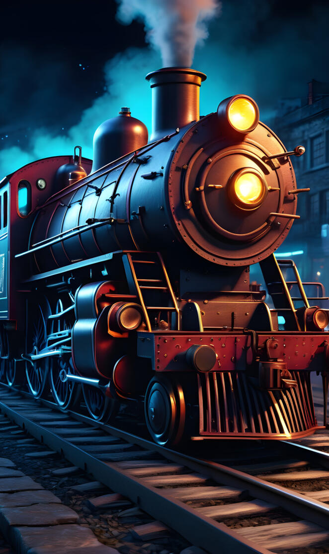 a train on the railway tracks