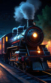 a train with smoke coming out of it