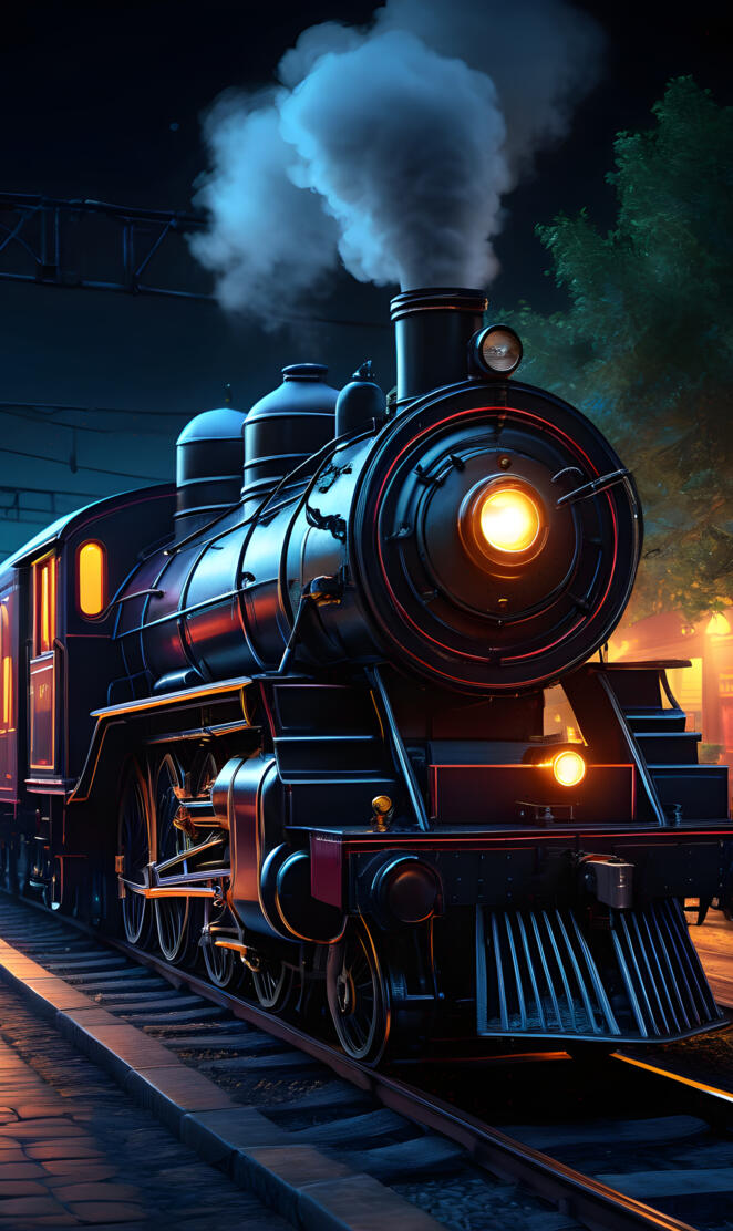 a train with smoke coming out of it