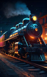 a train on the railway tracks