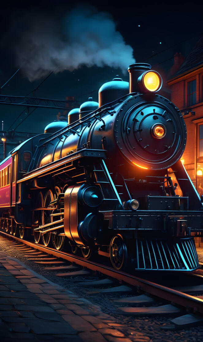 a train on the railway tracks