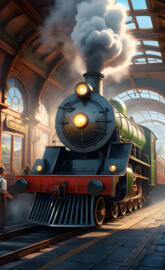 a train on the railway tracks