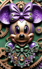 neon glittering steam punk minnie mouse !!