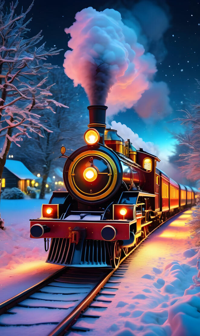 a train with smoke coming out of it