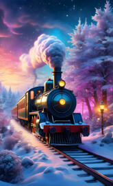 a train on the tracks with smoke coming out of it