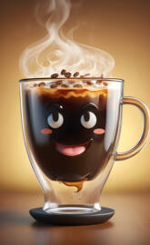 a mug with a cartoon face on it