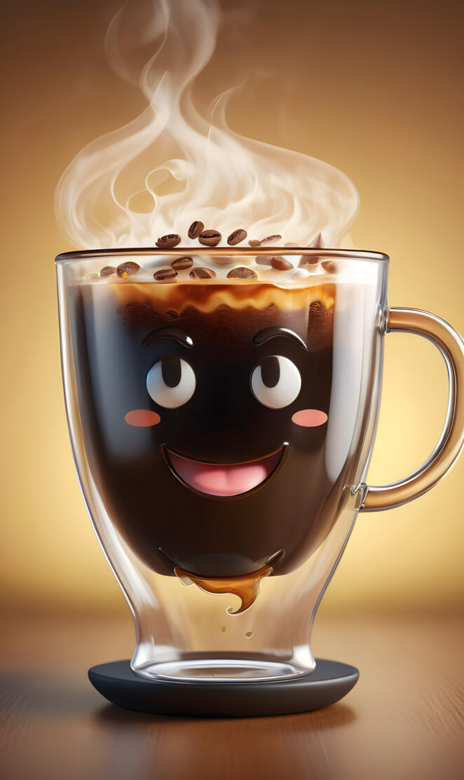 a mug with a cartoon face on it