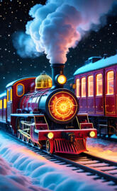 a train with smoke coming out of it