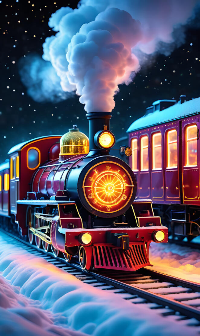 a train with smoke coming out of it