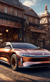 Victorian Era steam punk style electric vehicle