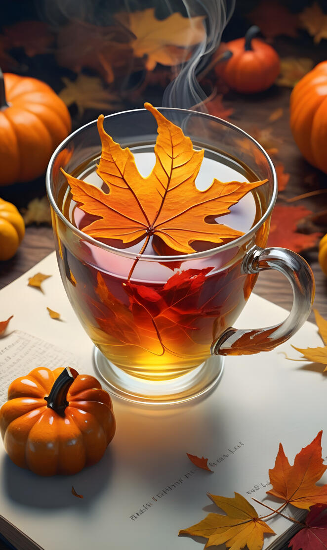 autumn, fall, glass of cider