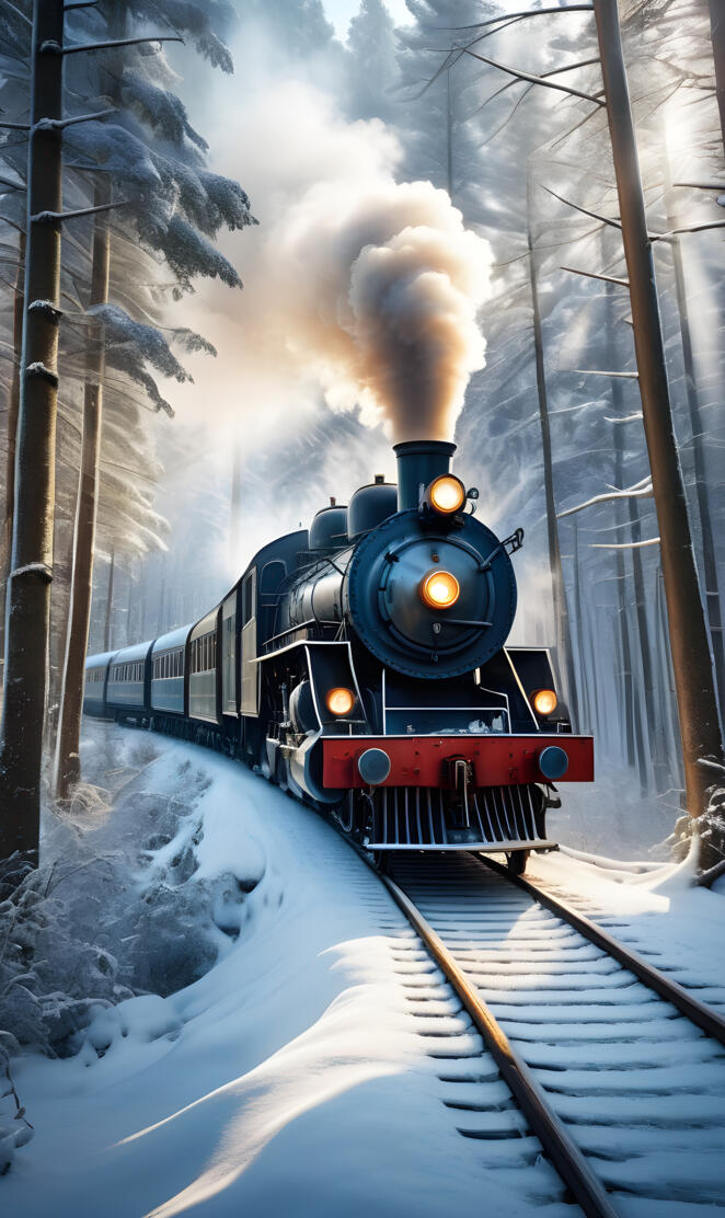 a train on the railway tracks