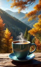 mountain fall morning