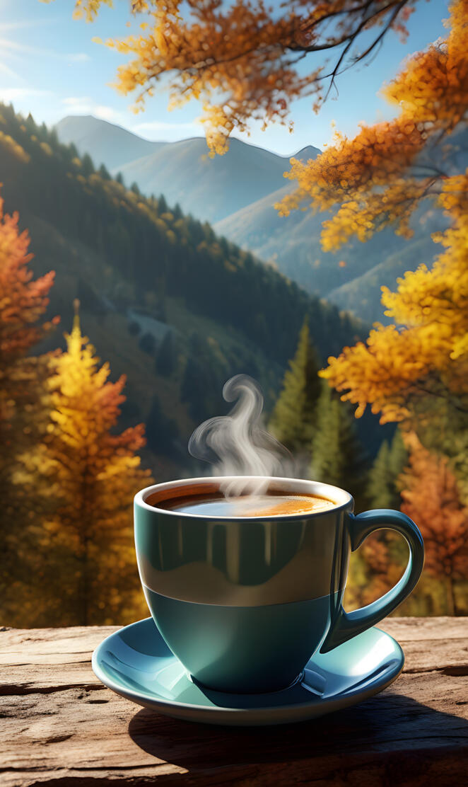 mountain fall morning