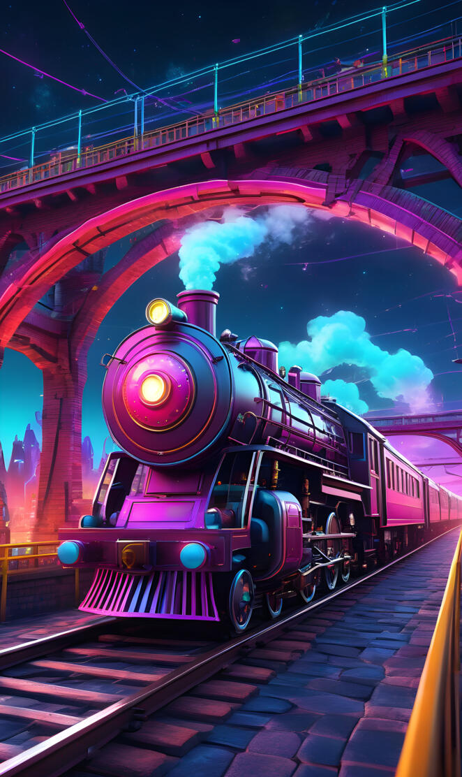 a train on the railway tracks