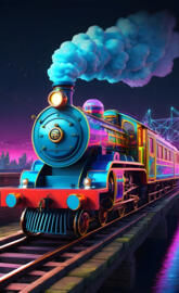 a train with smoke coming out of it