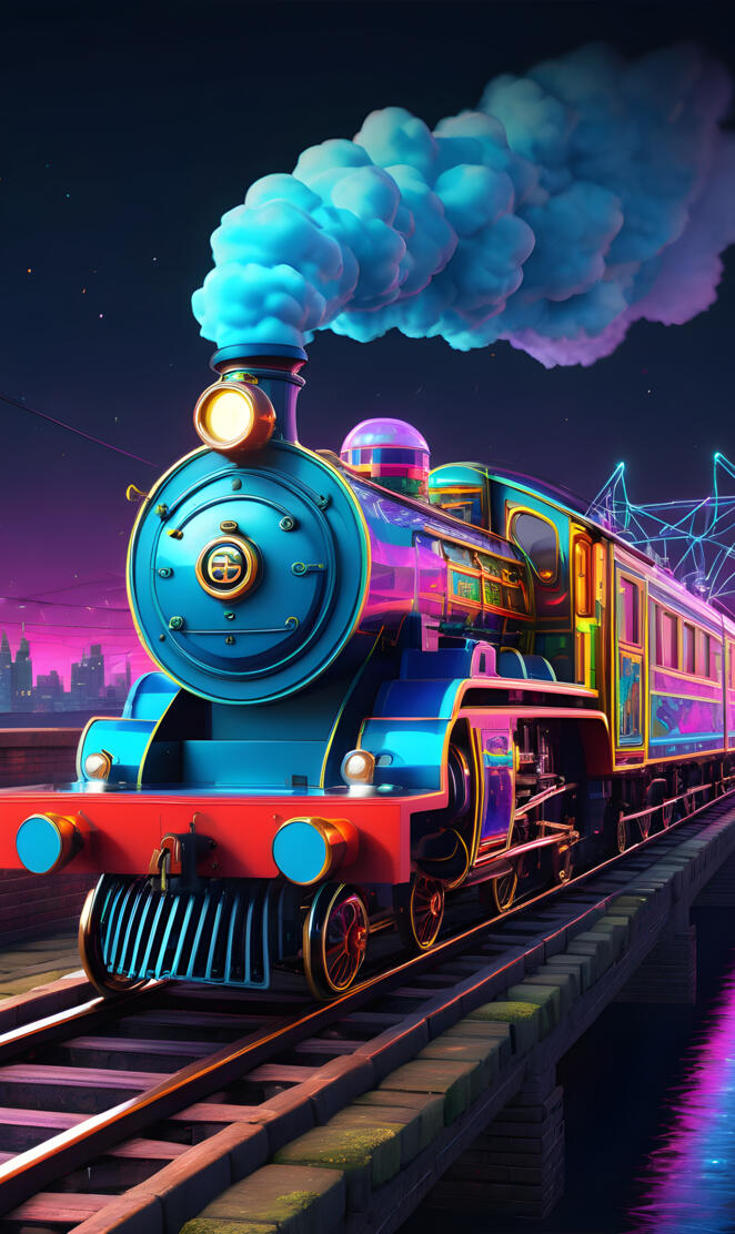 a train with smoke coming out of it