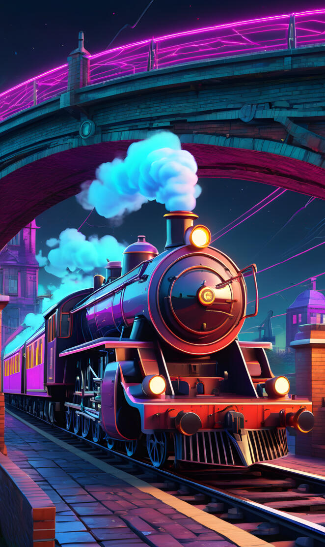 a train on the railway tracks