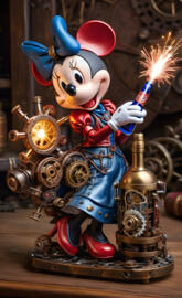 Steam Punk, Minnie Mouse, 4th of July, Fourth of July, sparklers,