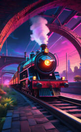 a train on the railway tracks