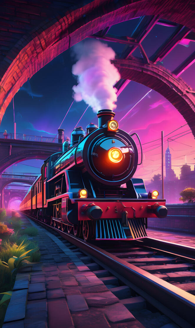 a train on the railway tracks