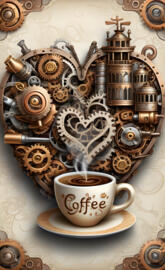 a cup of coffee on a saucer