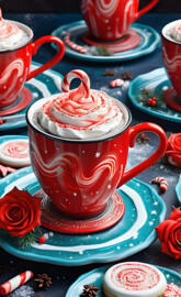 a red teapot on a table