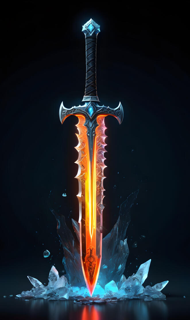 glowing ice Blade