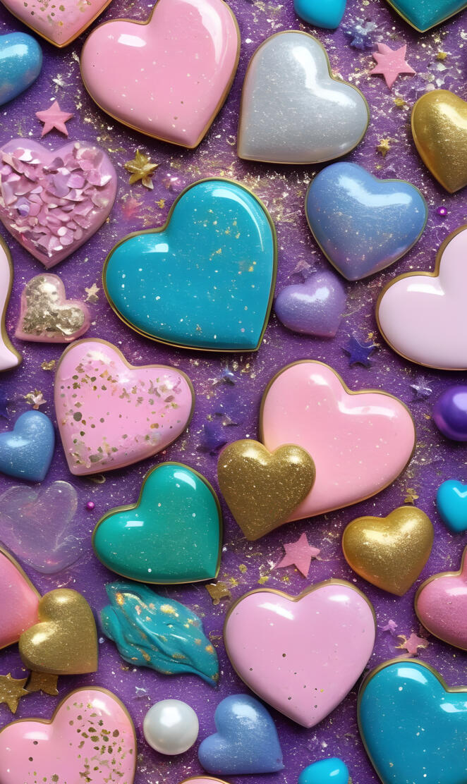 a group of colorful cookies