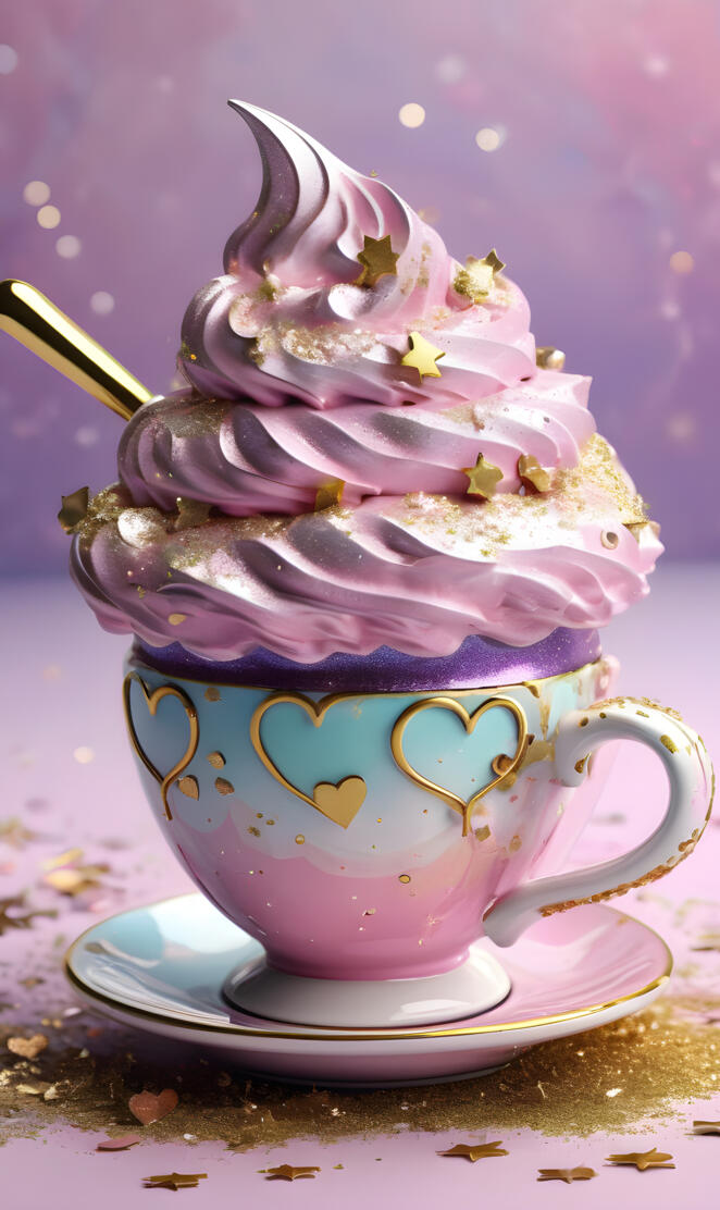 a cupcake with a unicorn design