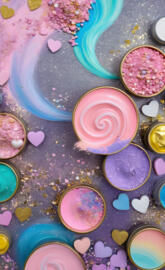 a group of colorful plates