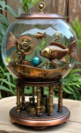 "Two Lost Souls Swimming in a Fish Bowl" (steam Punk)